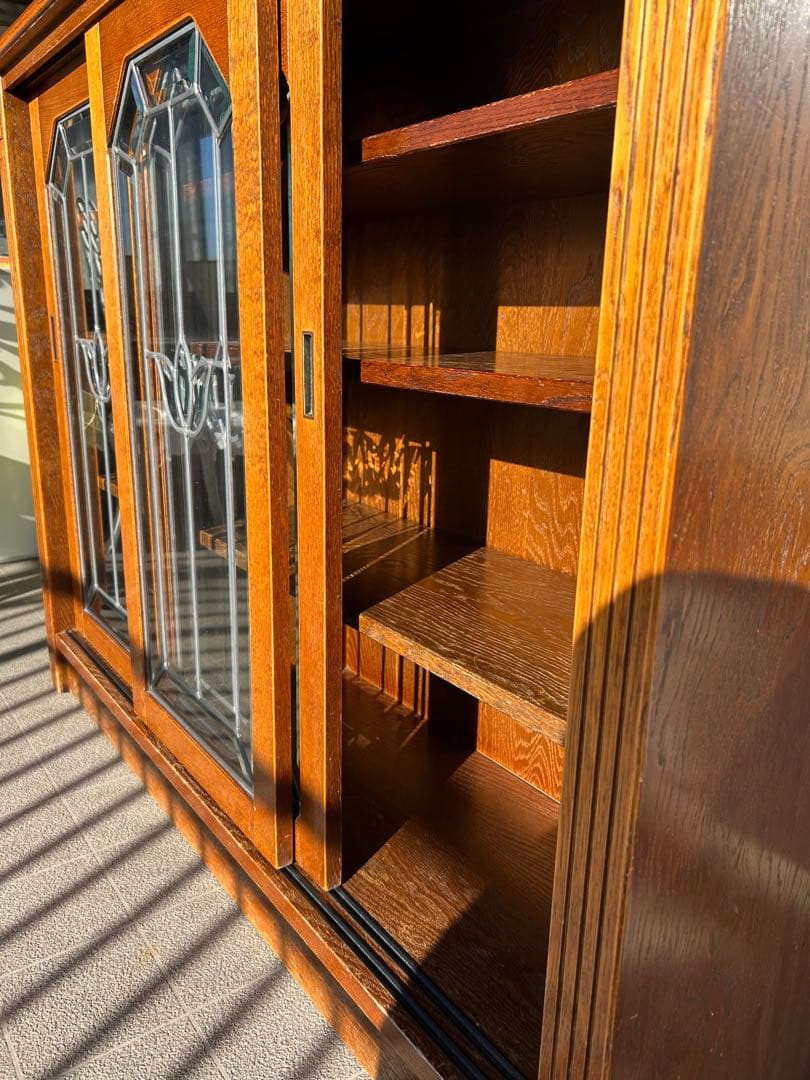 き*よ様 ステンドグラス扉付きキャビネット　アンティーク