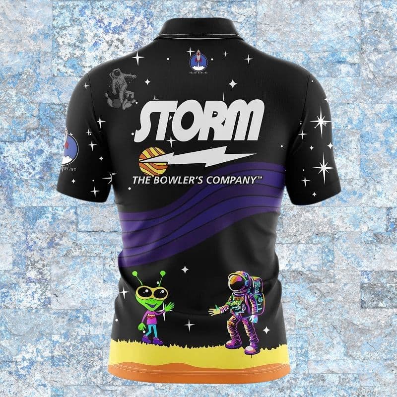 ✨新品✨ボウリングウェア　STORM　サイズXL　ブラック　宇宙人　宇宙飛行士