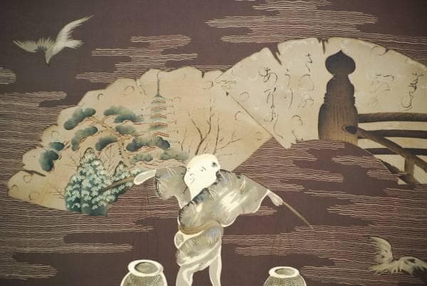 不詳/作者不詳/人物画賛/染物/布袋屋掛軸HC-753