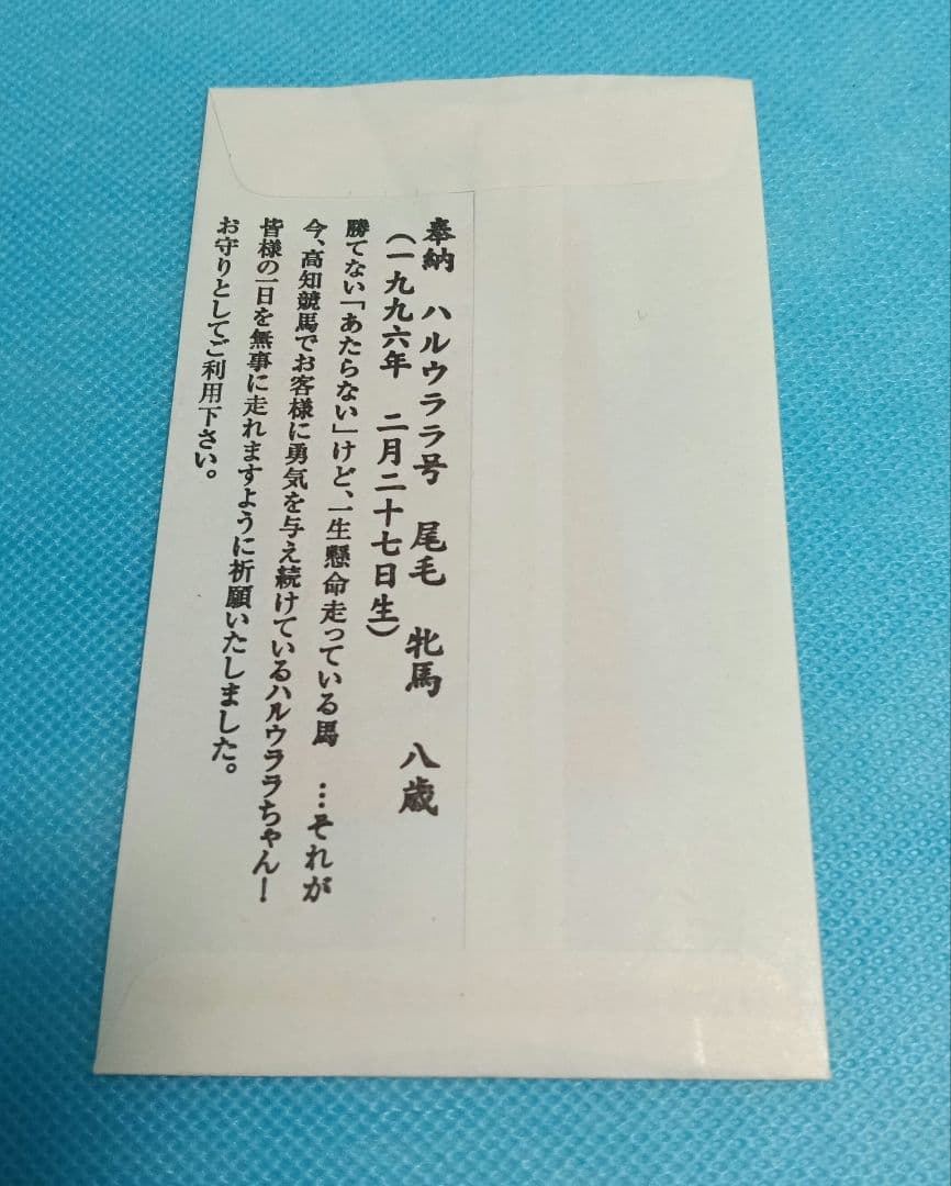 ラスいち【レア】ウマ娘　ハルウララ★交通安全御守★　武豊　高知競馬