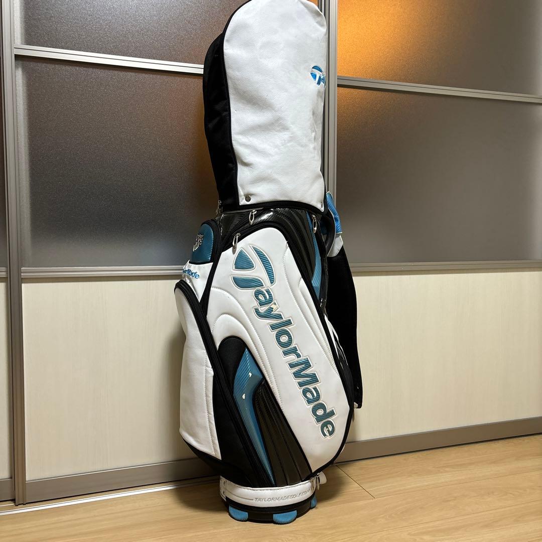 TaylorMade キャディバッグ ブラック×ホワイト×ブルー