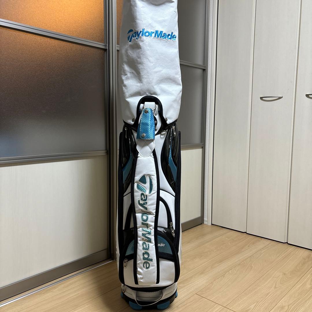 TaylorMade キャディバッグ ブラック×ホワイト×ブルー