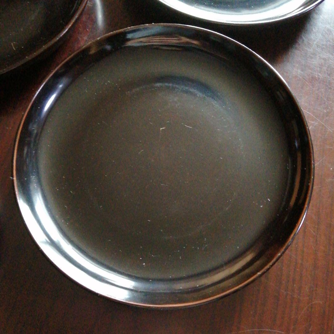 本漆塗　茶津　9枚　17cm　安政年間