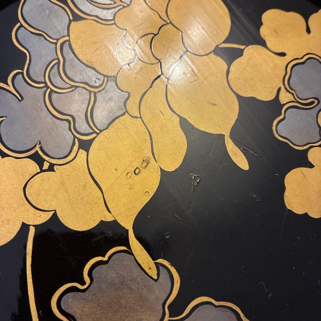 最終価格　漆器　丸盆　3枚　江戸期