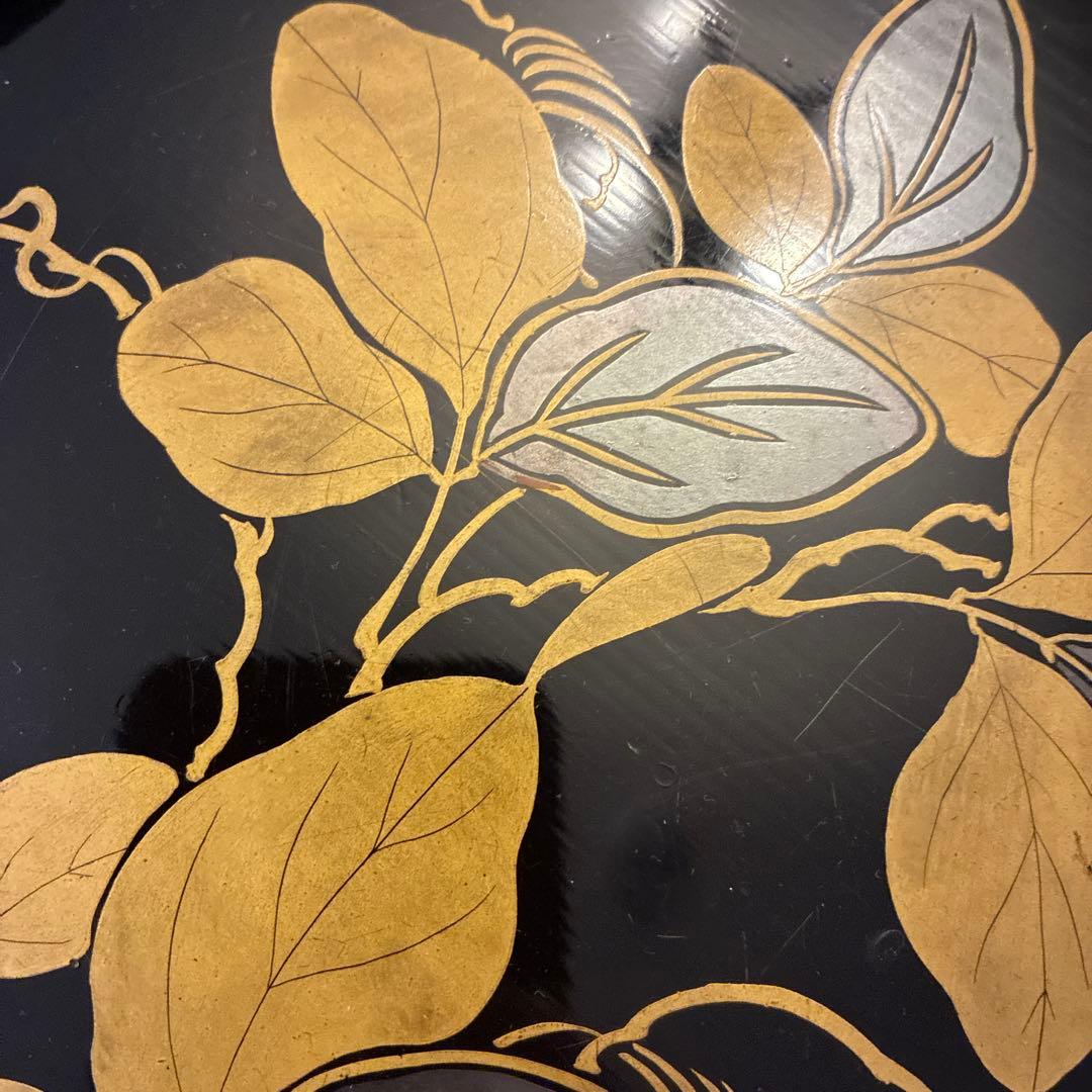 最終価格　漆器　丸盆　3枚　江戸期