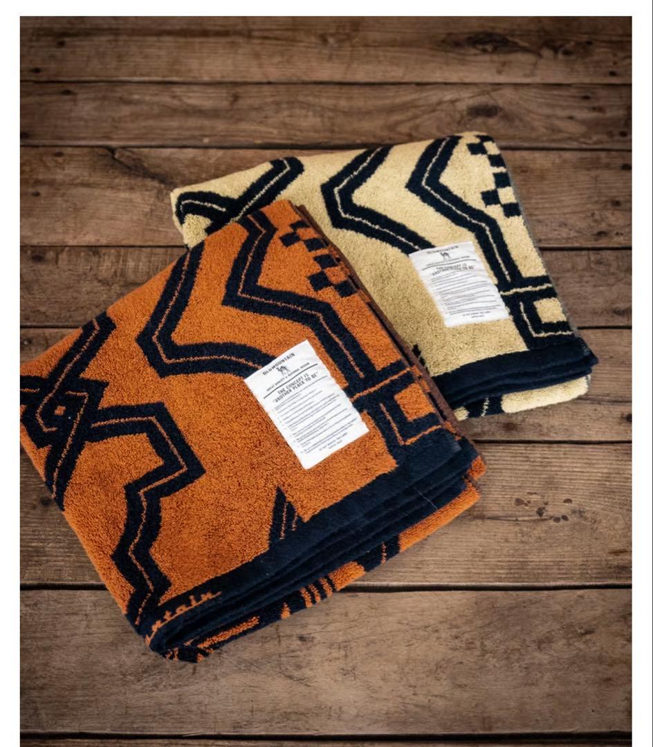 新品　オールドマウンテン　バスタオル　キャメル1、ベージュ1の2個セット