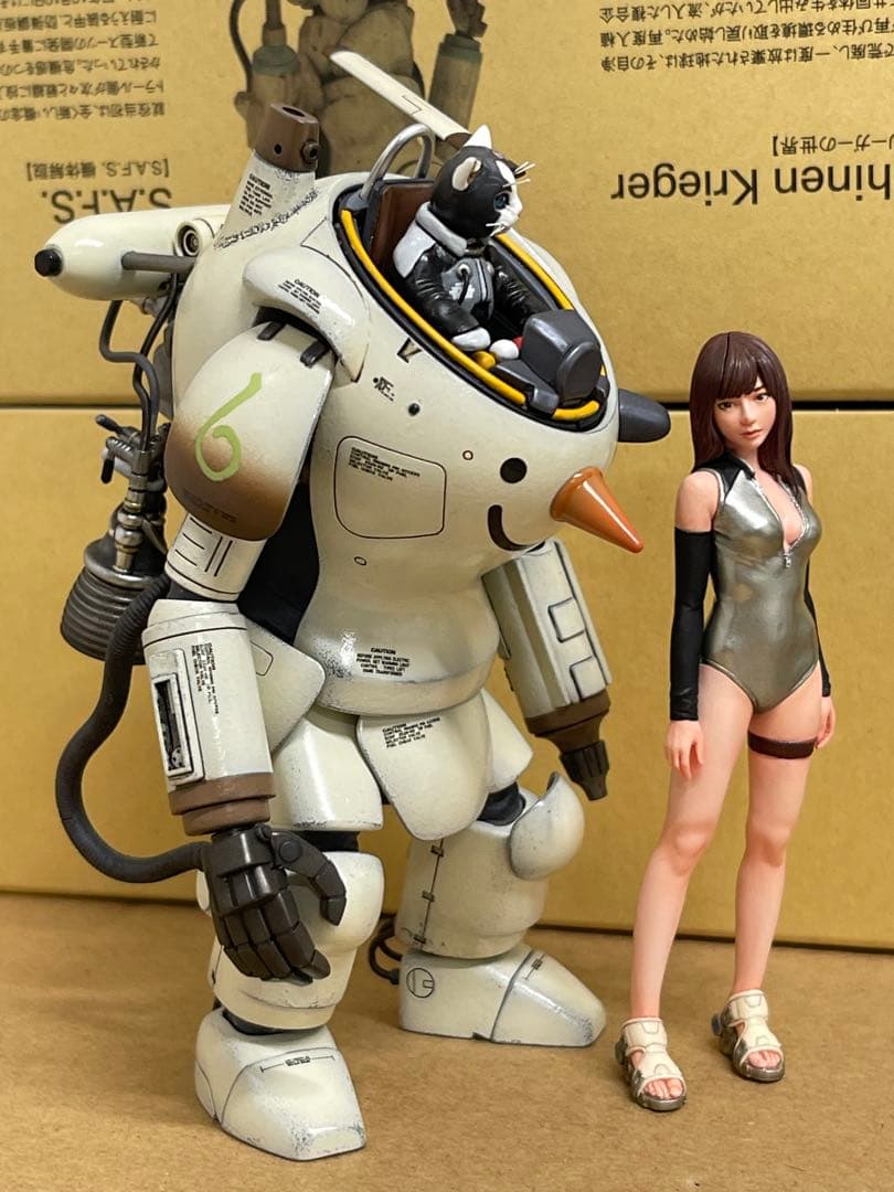 マシーネンクリーガー　ファイアボールにゃふスノウマン&レジンフィギュア完成品