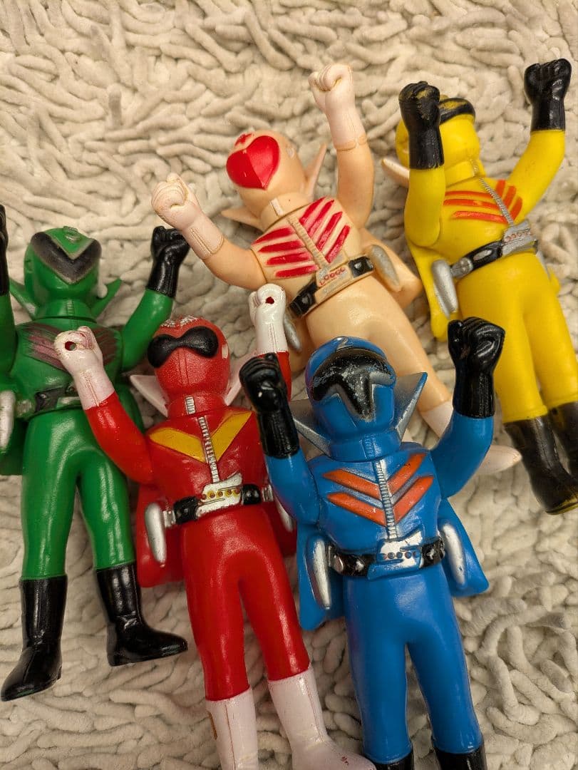 ソフビ　当時物　ゴレンジャー　5体セット 戦隊ヒーロー　特撮　ミニソフビ