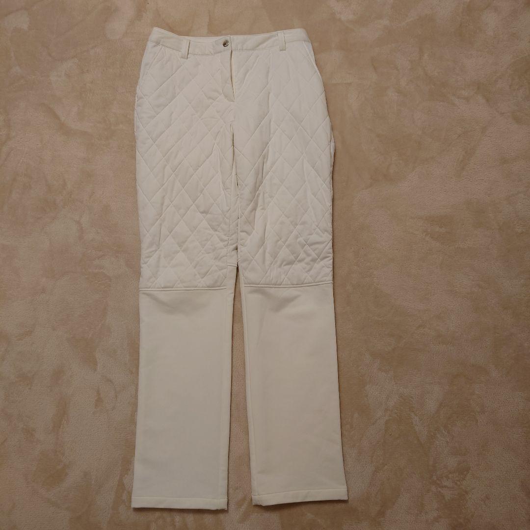 ホワイト キルティング レディースパンツ