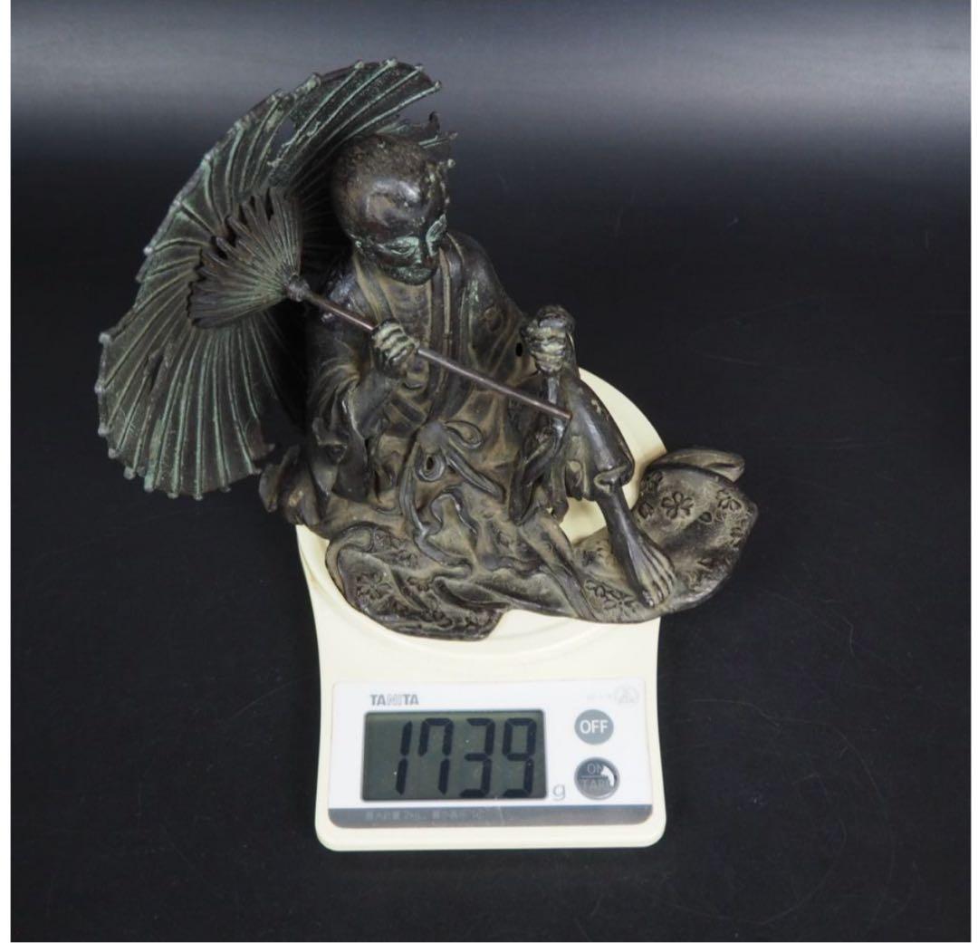 勝俣博　送料無料　時代物　良寛僧侶像　木箱付