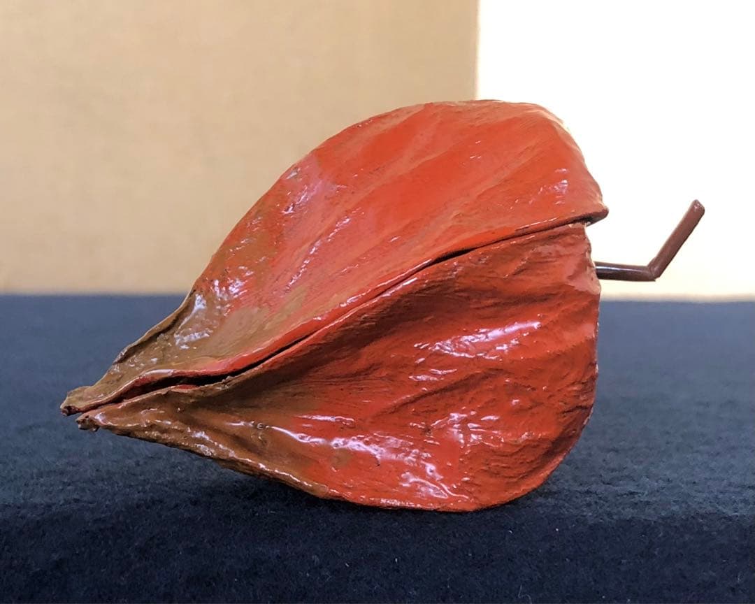 《R》茶道具 鬼灯香合 讃岐漆作家 藤岡研斎作 共箱 260209け1