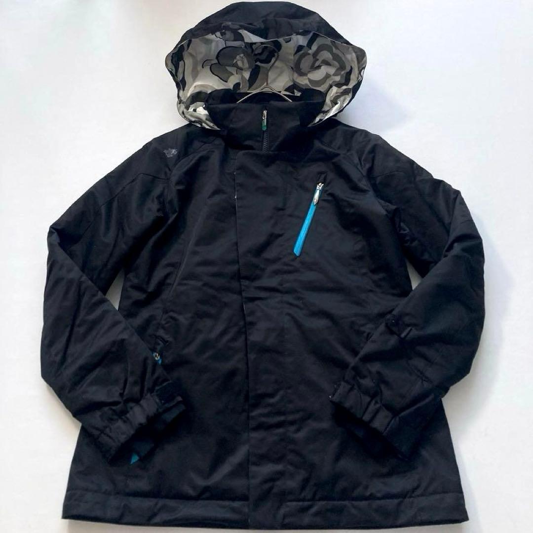 【高機能】デサント　レディース スキーウェア 上下セット L 花柄 ヒートナビ