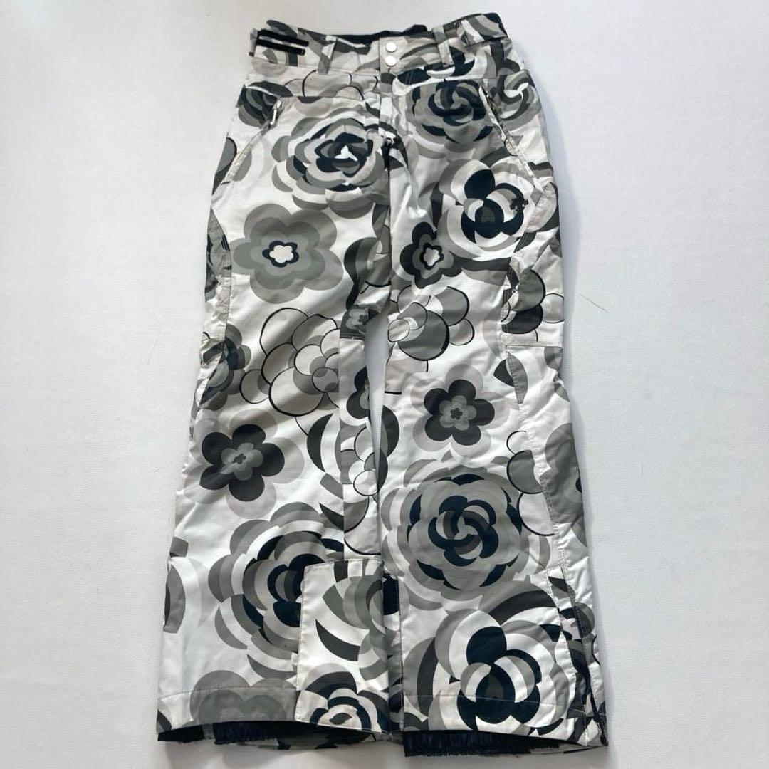 【高機能】デサント　レディース スキーウェア 上下セット L 花柄 ヒートナビ