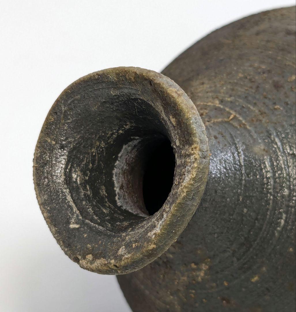 岡山県重要無形文化財 松井與之 備前焼 窯変徳利&酒呑 共箱栞 酒器 食器 酒杯