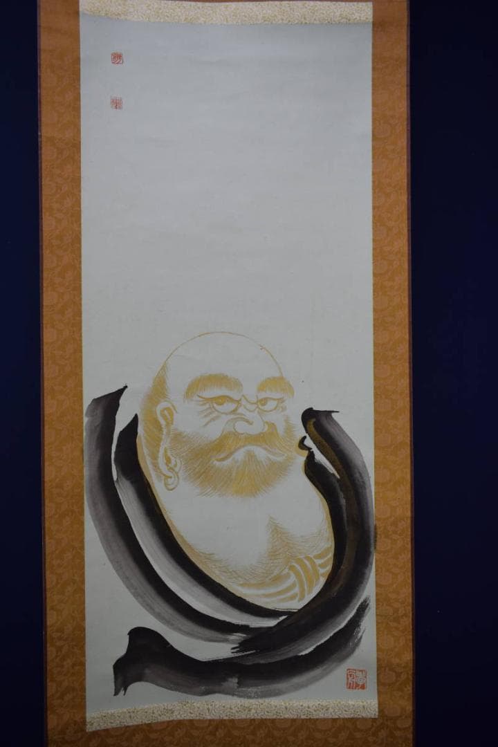 不詳/作者不詳/黄金達磨図/布袋屋掛軸HG-814