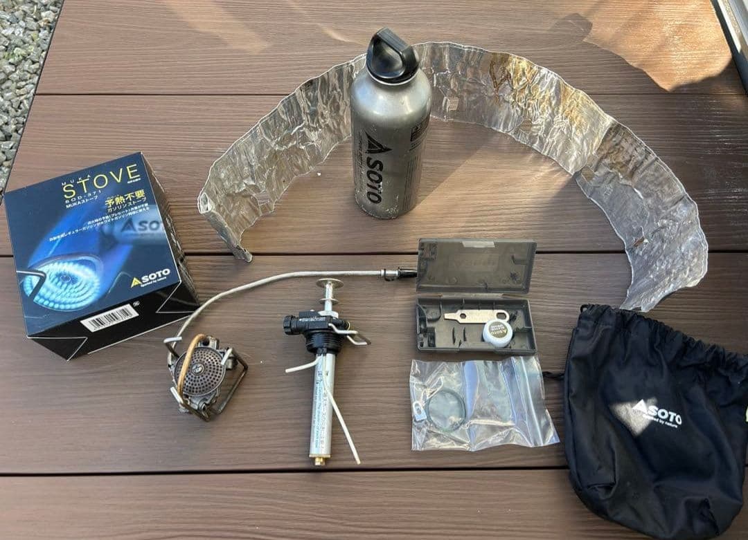 MUKA ガソリンストーブ【SOTO】ボトル付き