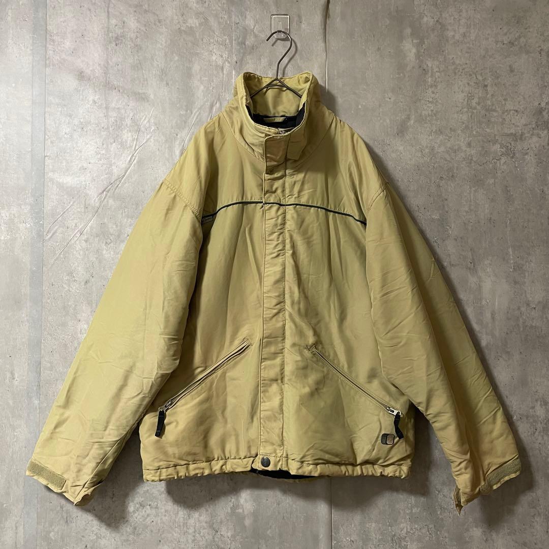 Burtonバートンスキーウェアスノーボードジャケットブルゾンベージュ刺繍ロゴ