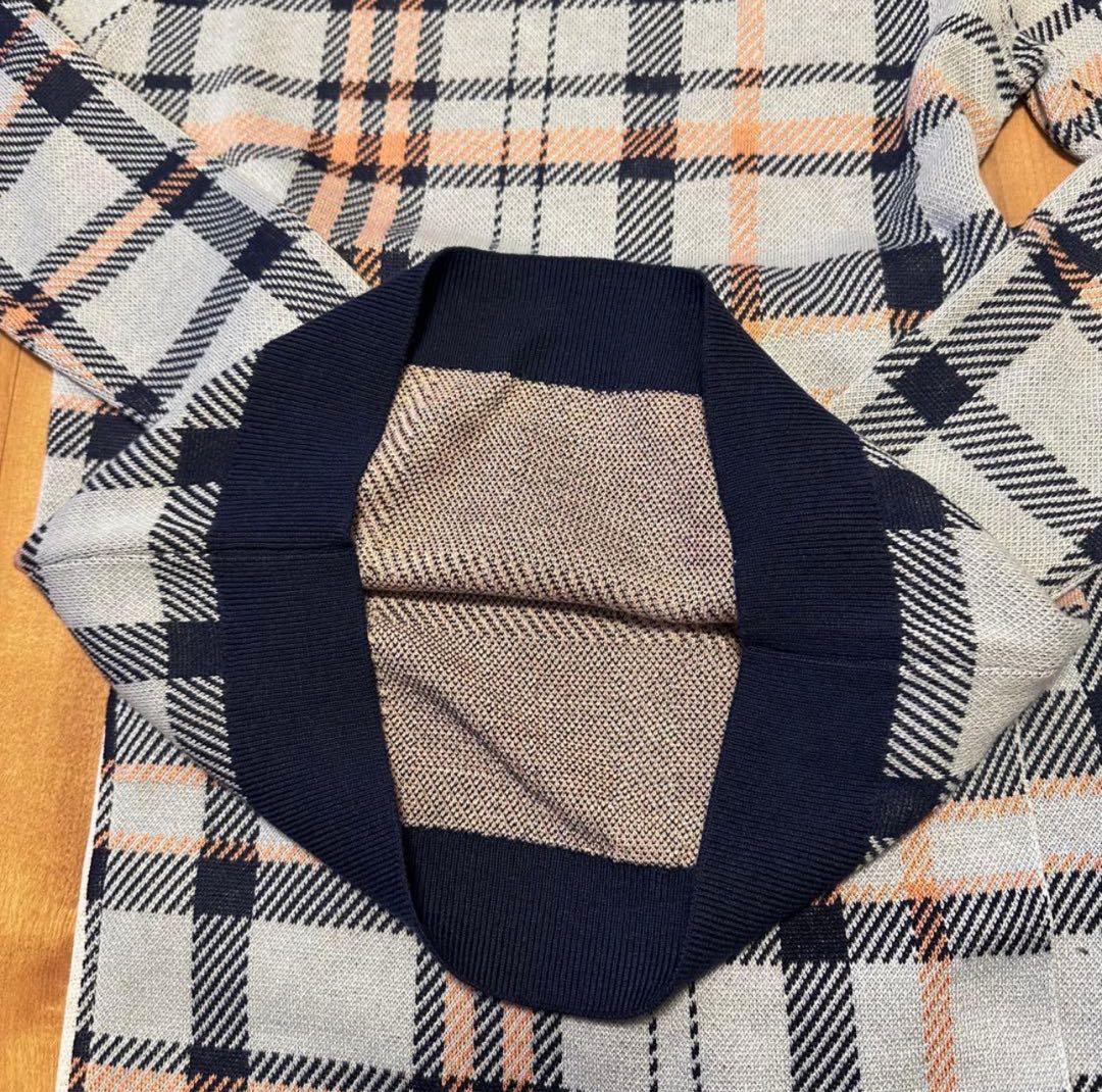 タータンチェック　長袖　セーター　巻きスカート　セットアップ　サイズS 新品