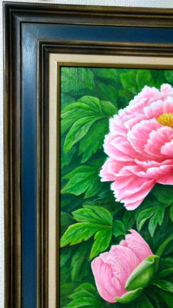 「牡丹」絵画 油彩画 油絵 植物画F12号 原画