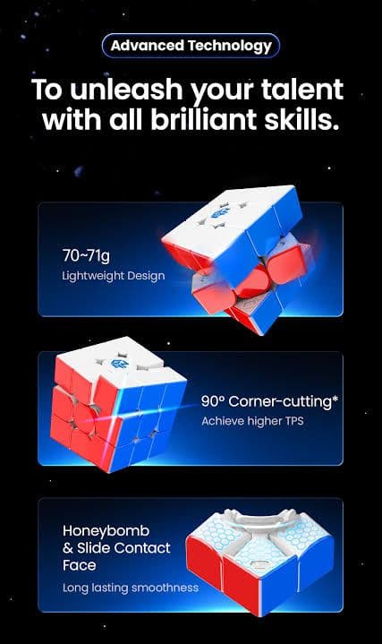 ルービックキューブGAN14マグレブ UVスピードキューブ立体パズル磁石搭載