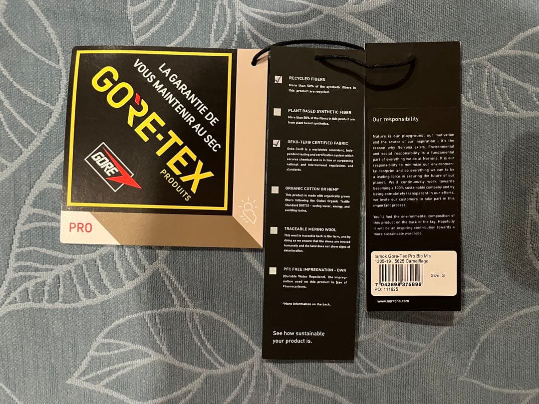 NORRONA tomok GORE–TEX Pro Bib S ノローナ