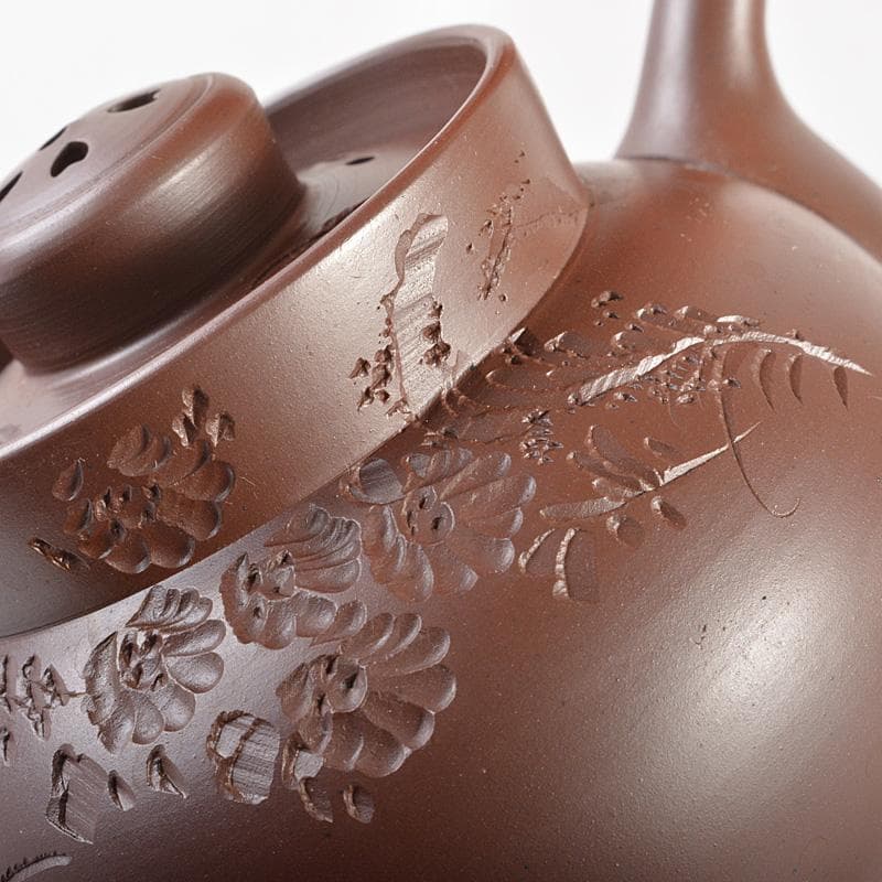 煎茶道具　萬古焼　伊藤実山作　急須　茶壷　共箱　C　R7256