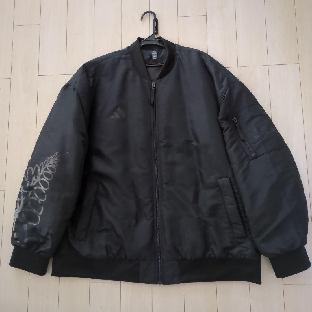 【稀少サイズ5XL】adidasオールブラックスラグビー薄手中わた入りジャケット