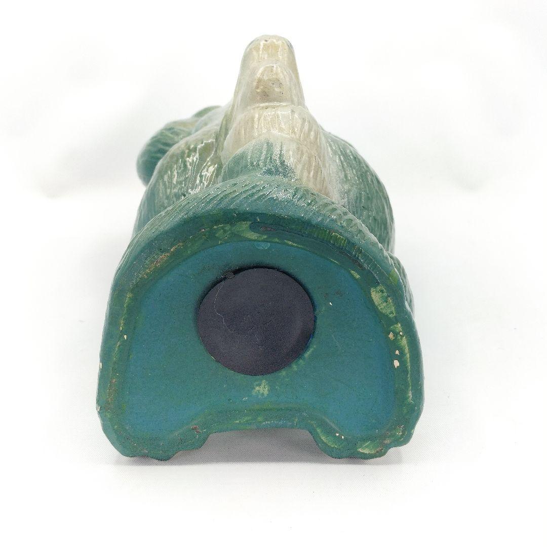 当時物 ゴジラ 陶器製 貯金箱 カラオケ マイク レトロ フィギュア 置物