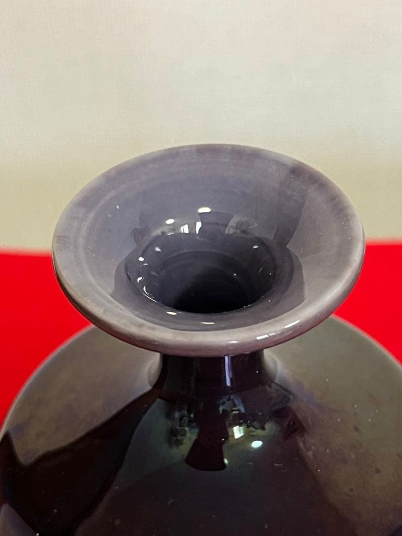 【特価】柳雨軒 三代 人間国宝 徳田八十吉（正彦銘）壺 高さ約21㎝ T258