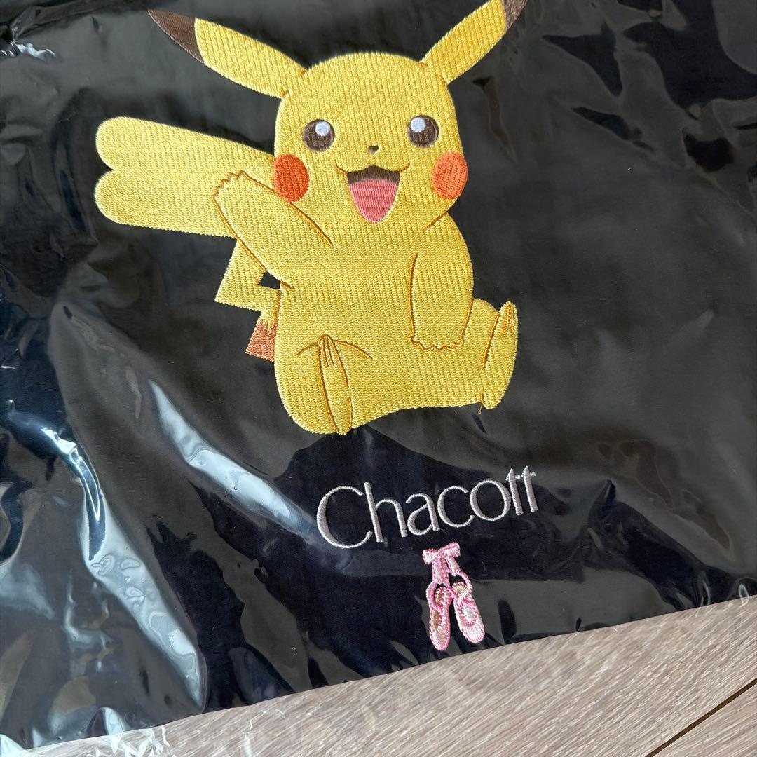 新品未開封　チャコット　ポケモン　ピカチュウ　バッグ　トゥシューズ刺繍