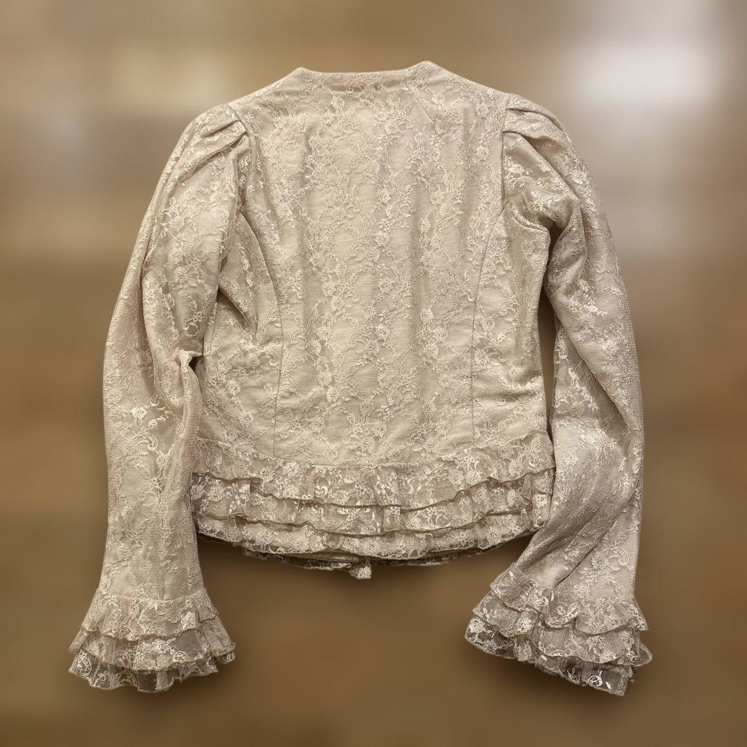 アイボリー レース フラメンコ トップス