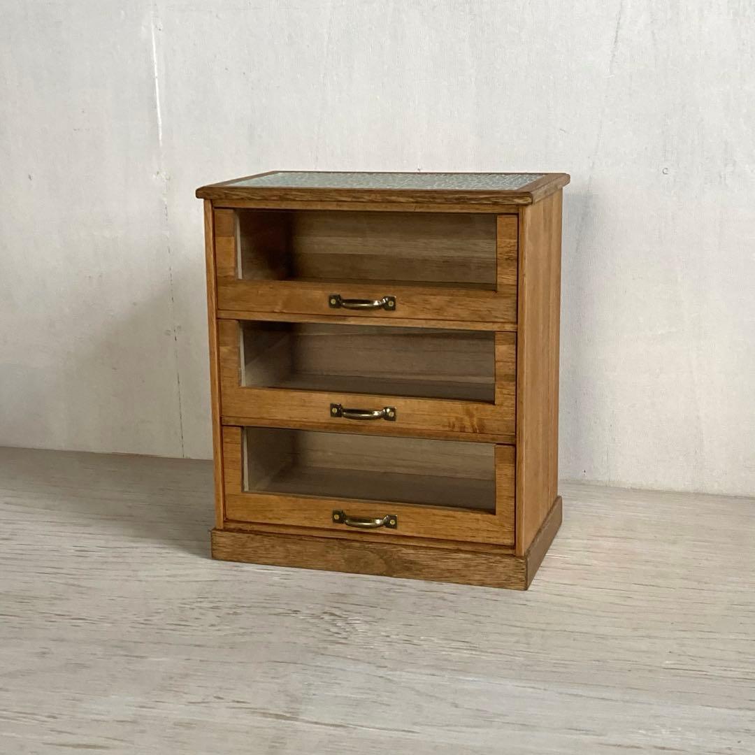 古い木製3杯 小引き出し 小物入れ 糸ケース 古家具