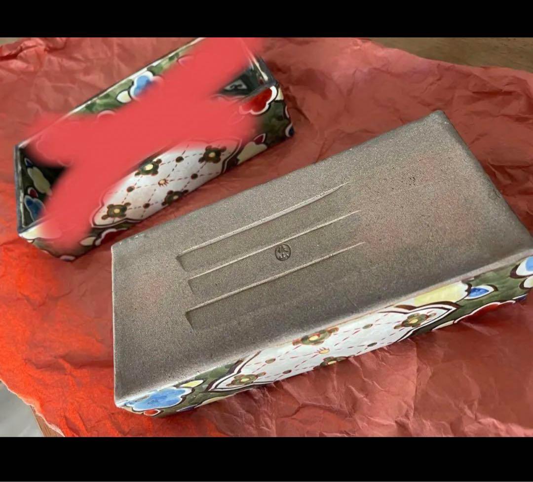 乾山写　色絵瓔珞紋角向付　1客