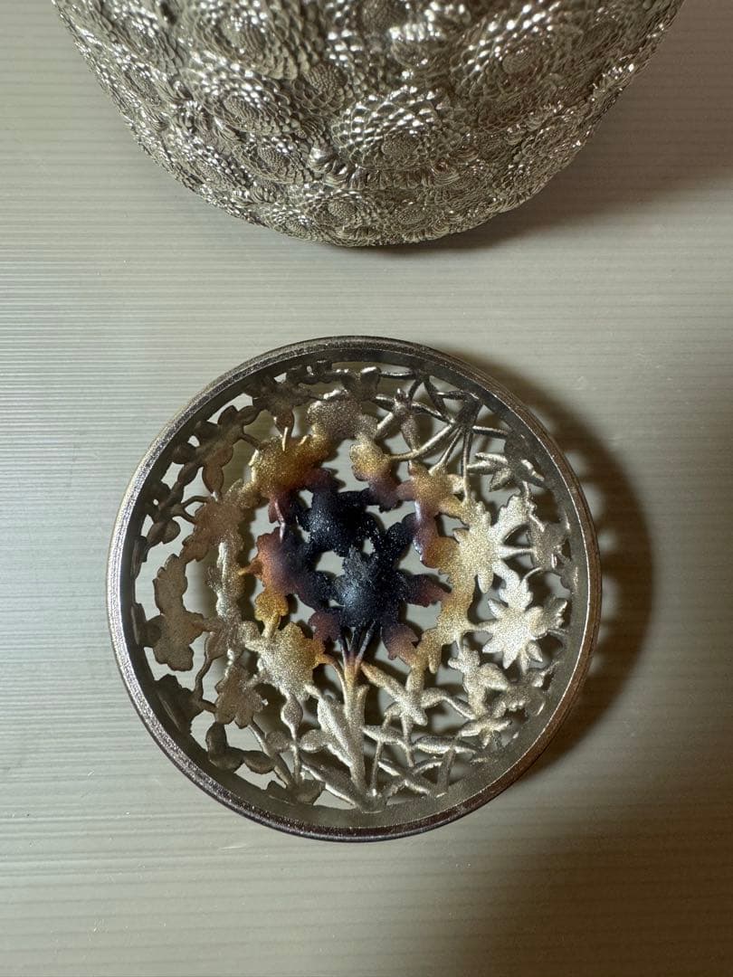 2861 菊華 香炉 伝統工芸 佐野宏采 高岡銅器