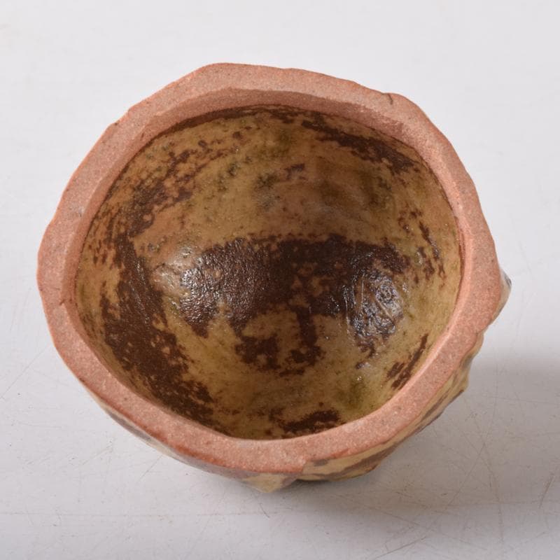 茶道具　松古窯　佐久間芳山作　蕾香合　共布共箱　7684