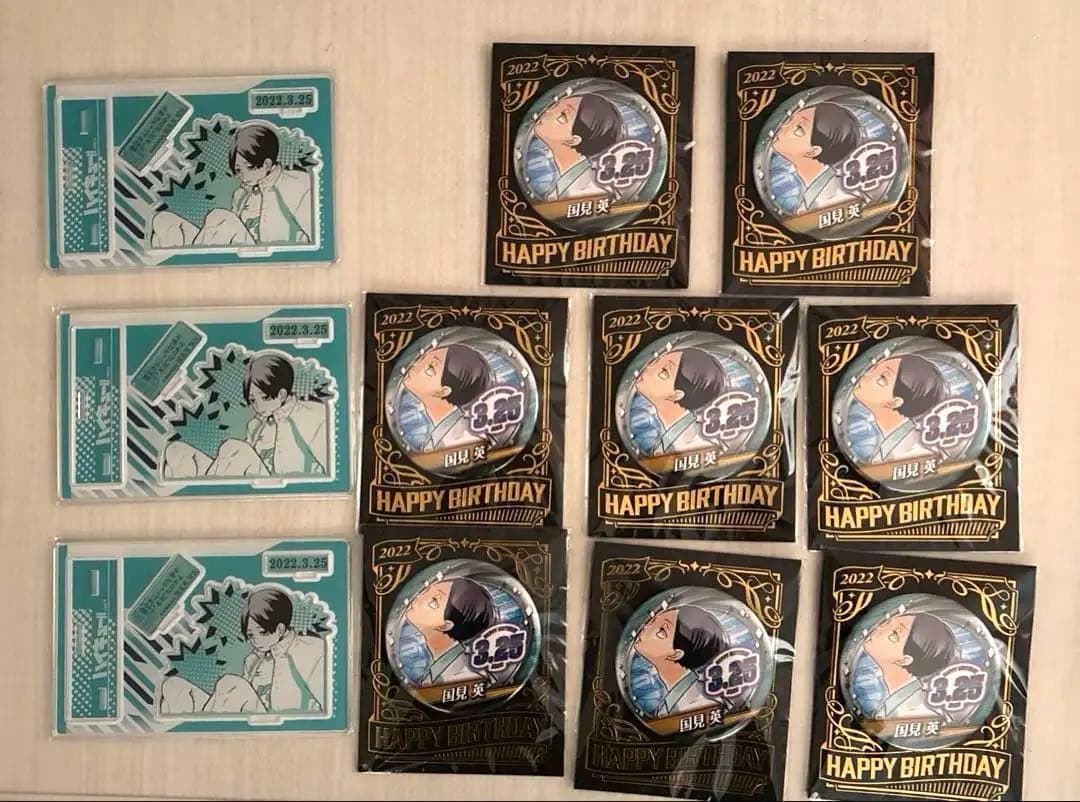 ハイキュー 国見英　バースデー2022 名場面アクリルジオラマ 缶バッジ