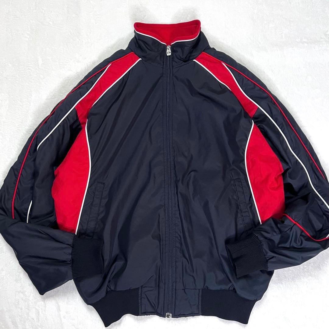 美品✨Mizuno ミズノ グラウンドコート グラコン 中綿 XL 紺 赤