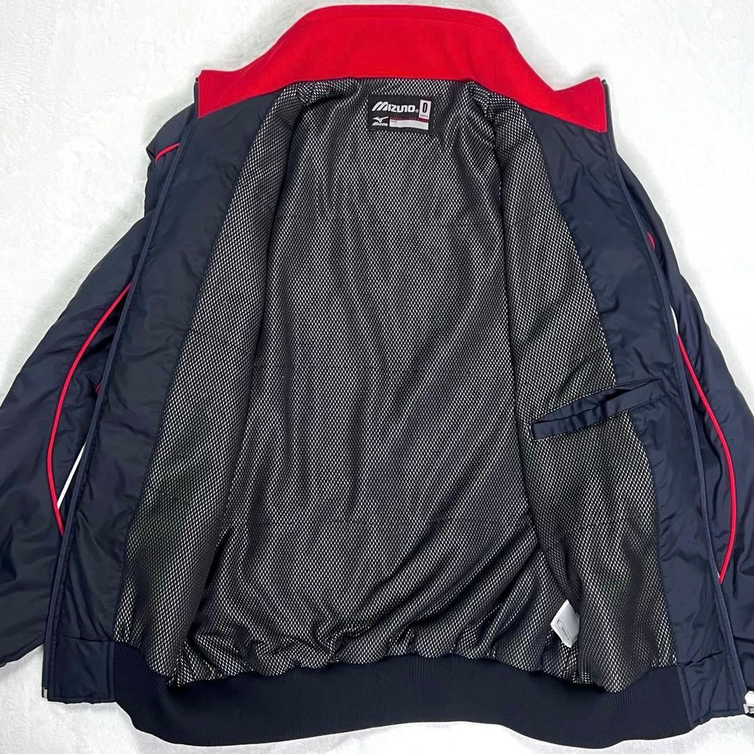 美品✨Mizuno ミズノ グラウンドコート グラコン 中綿 XL 紺 赤