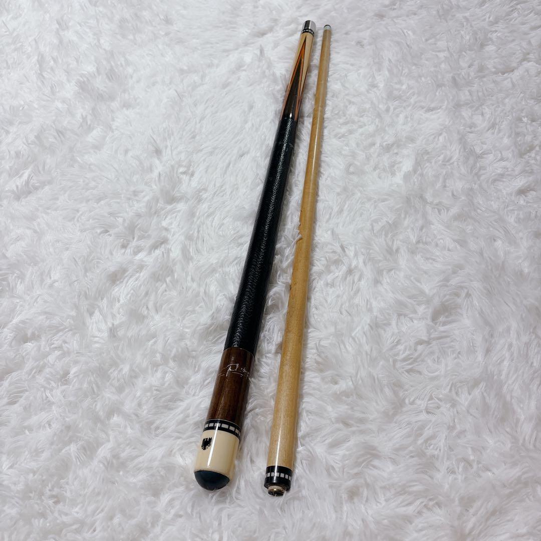 ヴィンテージ品 石垣キュー 2ピース ビリヤードキュー 革巻き/ハードケース付