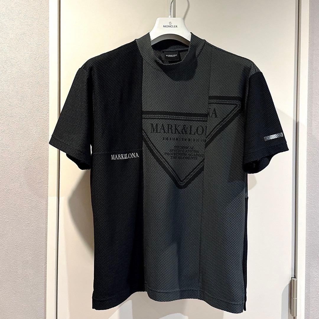 2025 美品 ★ MARK&LONA モックネック シャツ マーク&ロナ 黒