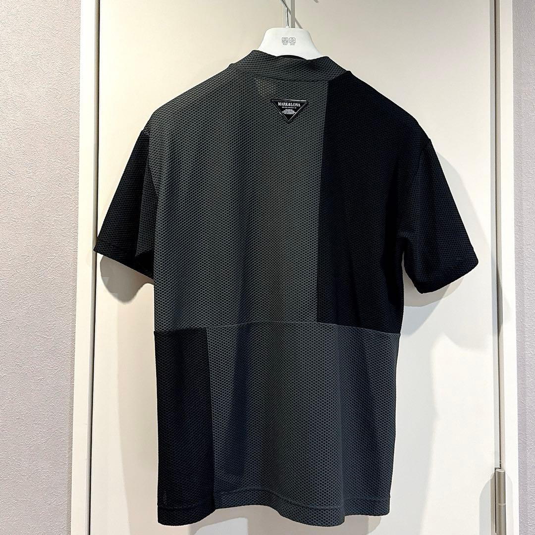 2025 美品 ★ MARK&LONA モックネック シャツ マーク&ロナ 黒