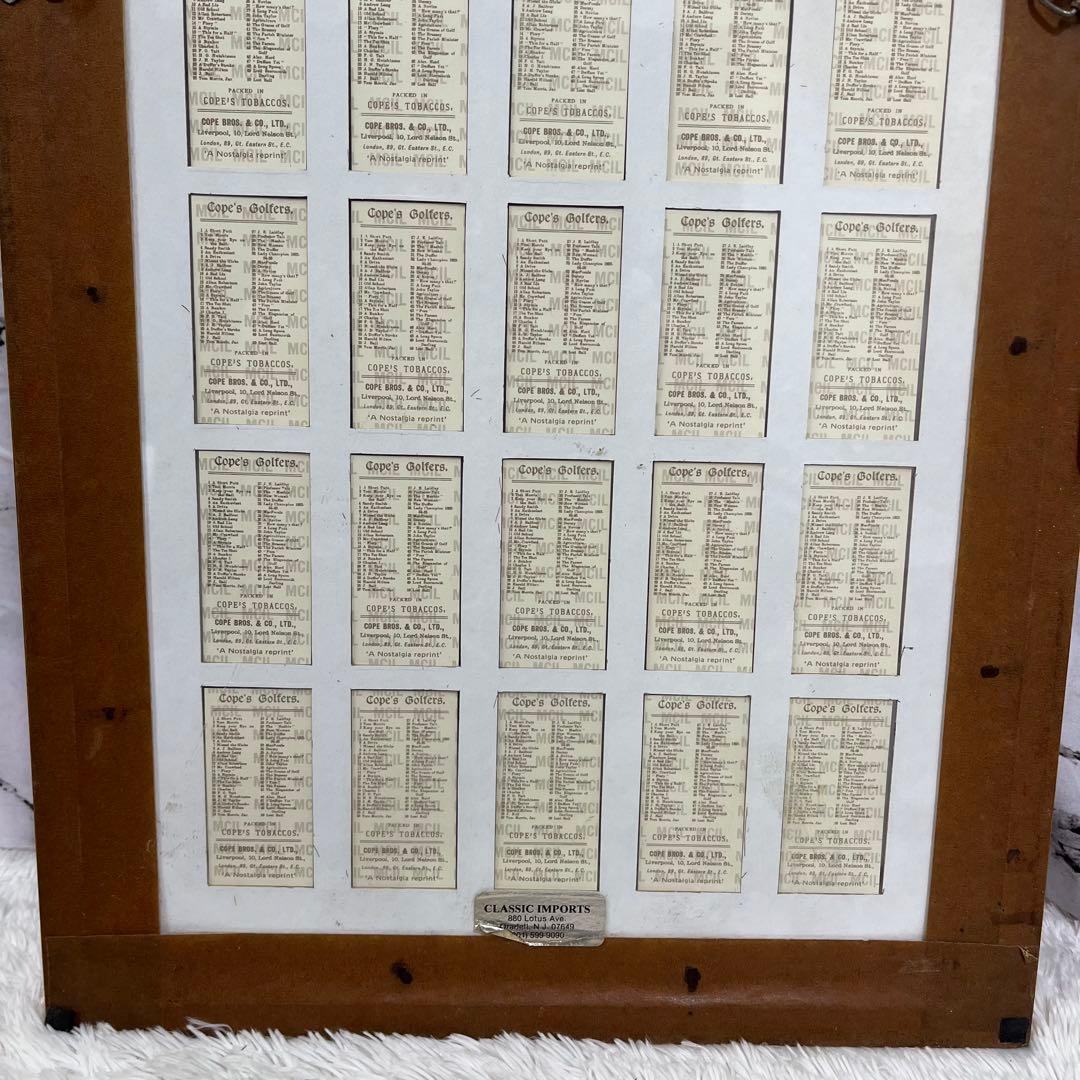 Copes Golfers シガレットカード 額装 18枚セット ゴルフ