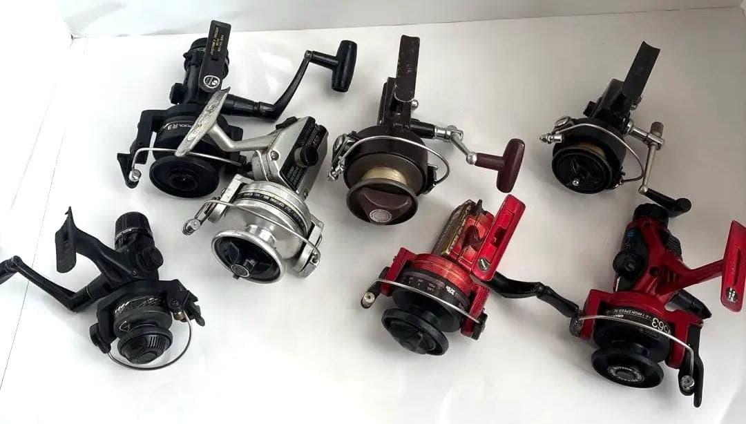 【まとめ】スピニングリール 7点 動作品 故障 部品欠損品 混じり