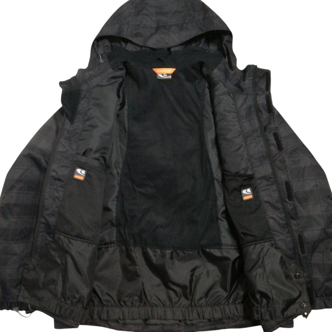 SALOMON メンズ スキーウェア ジャケット ブラック グレー M サロモン