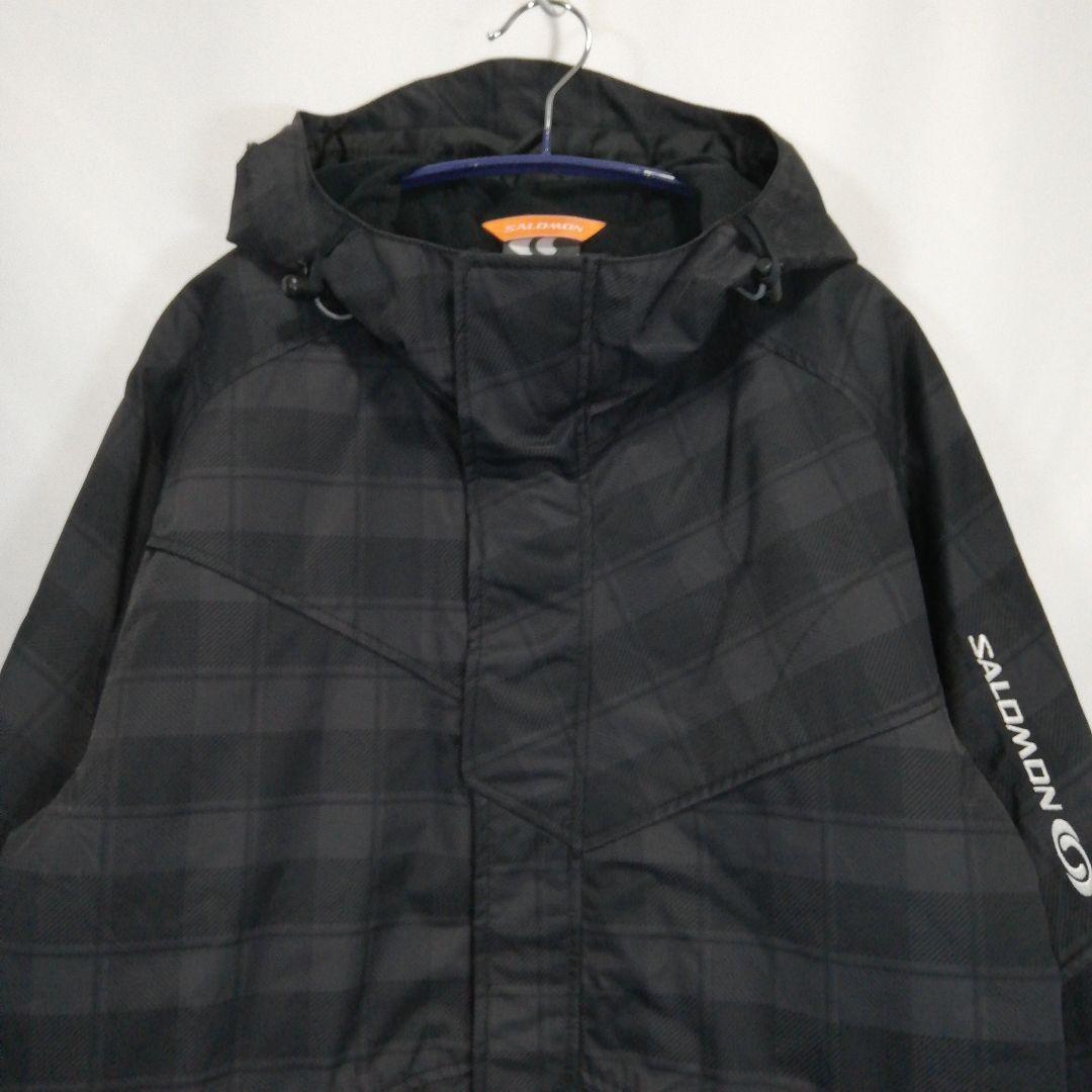 SALOMON メンズ スキーウェア ジャケット ブラック グレー M サロモン
