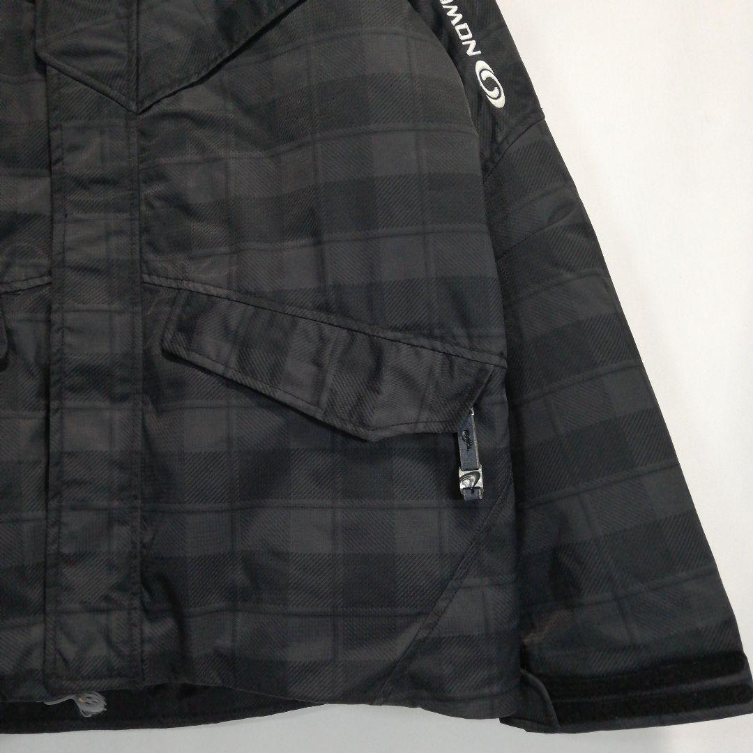 SALOMON メンズ スキーウェア ジャケット ブラック グレー M サロモン