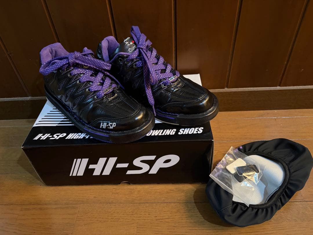 HI-SPボウリングシューズ 黒/紫　Cordoloコアドロ　24.5cm 新品