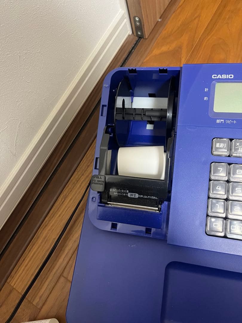 動作品　CASIO レジスター SE-G2　ブルー　その他事務用品付き