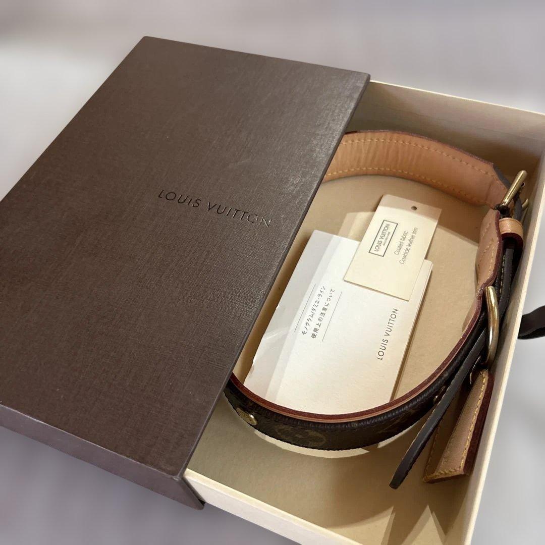 【超美品】LOUIS VUITTON モノグラム／大型犬用 高級レザー首輪