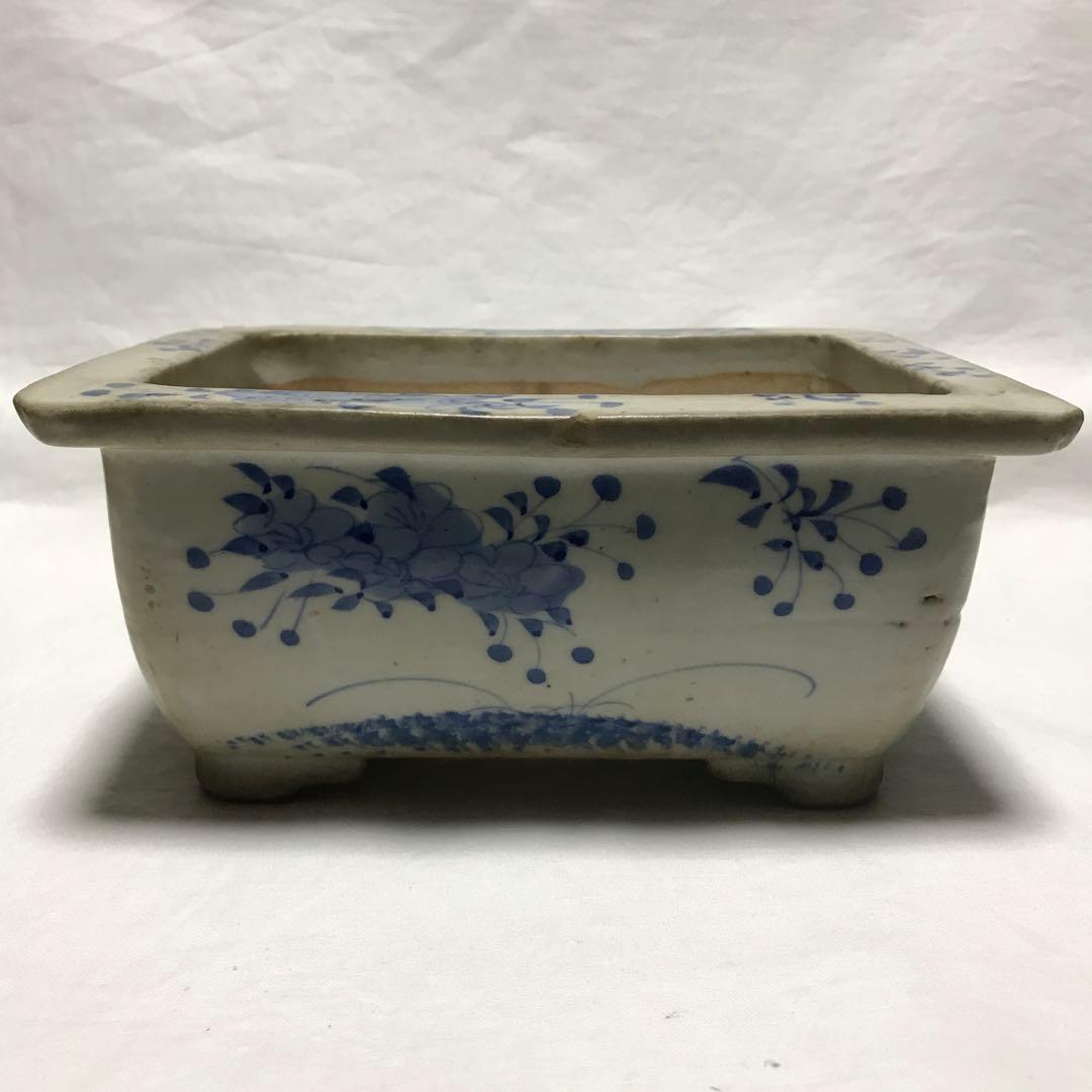 染付　支那角鉢